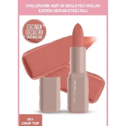 Maybelline New York Serum Etkili Hyalüronik Asit ve Besleyici Yağ İçeren Ruj - 001 Crop Top