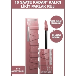 Maybelline New York Super Stay Vinyl Ink Likit Ruj 110 Awestruck