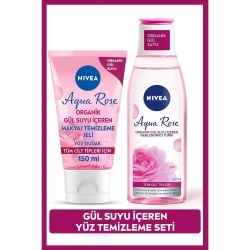 Nivea Aqua Rose Gül Suyu İçeren Yüz Yıkama Jeli 150ml + Nemlendirici Tonik 200ml Set