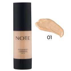 Note Detox & Protect Fondöten Canlandırıcı Etki 01 Beige 30ml