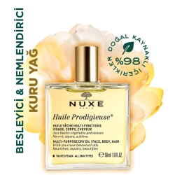 Nuxe Huile Prodigieuse Çok Amaçlı Yüz Vücut & Saç Kuru Yağ 50ml