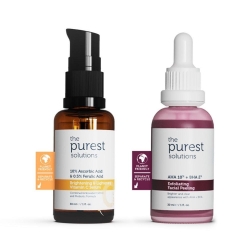 The Purest Solutions Renk Tonu Eşitleyici Peeling ve C Vitaminli Serum Bakım Seti