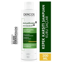 Vichy Dercos Anti Pelliculaire Kuru ve Kepekli Saçlar için Şampuan 200ml